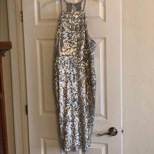 Silver sequin party dress! Size 6